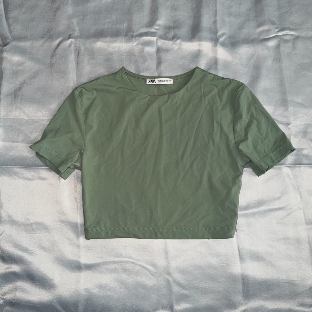 Zara Athletic Green Crop Top